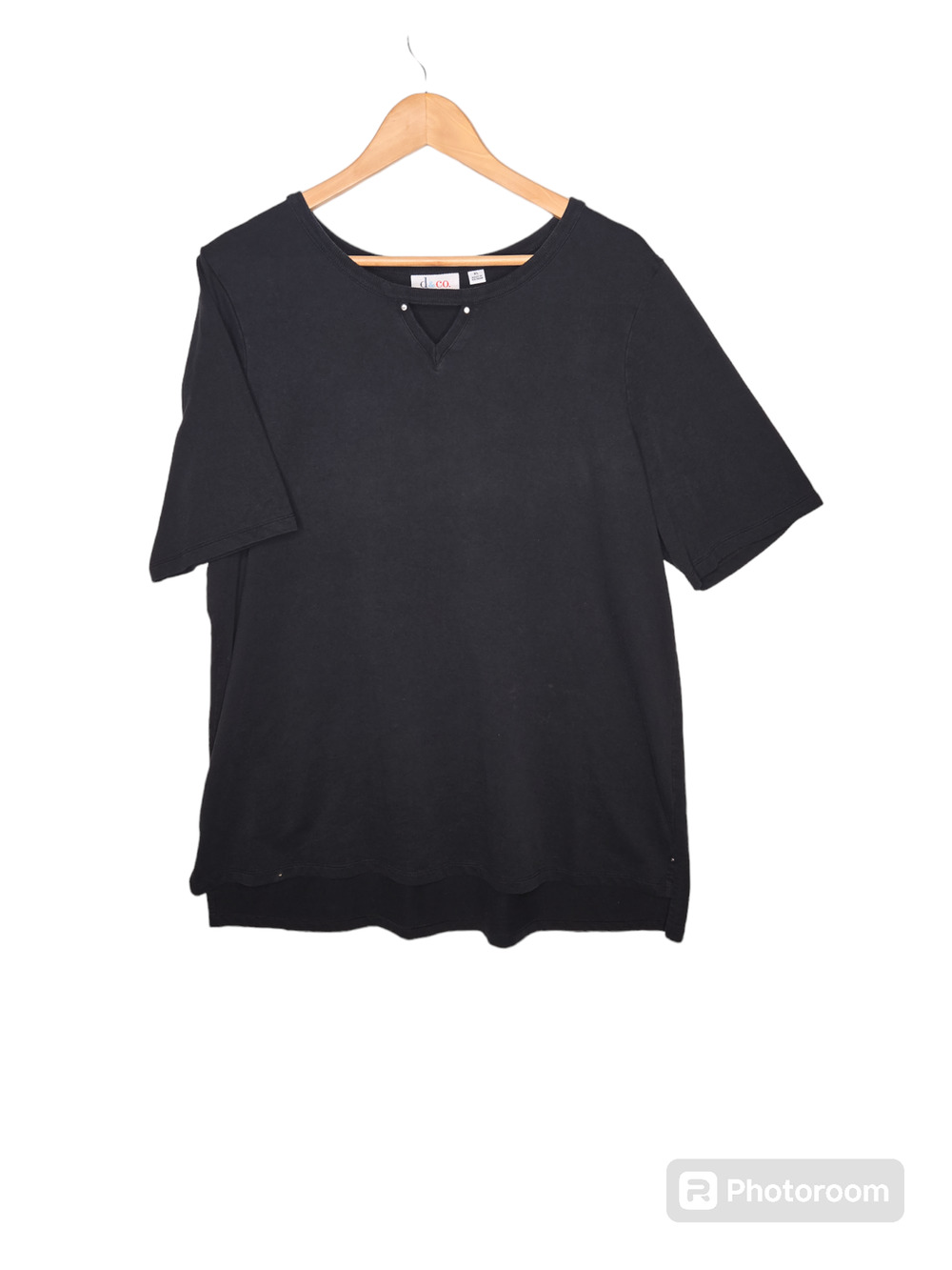 Demin & Company Women's Black short sleeve top XL